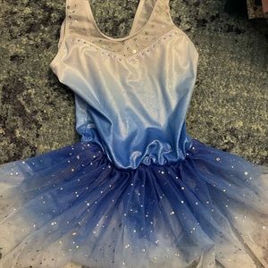 Ballet leotard with attached tutu little girls size 5